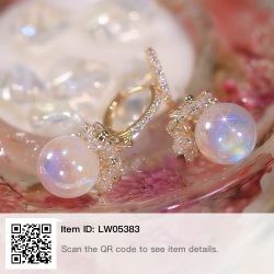 Exquisite Golden Flower Faux Pearl Pendant Shiny Zircon Inlaid Dangle Earrings Elegant Luxury Style Delicate Female Gift