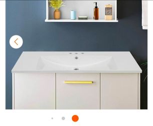 Flynama 36 in. Undermount Rectangular Bathroom sink
