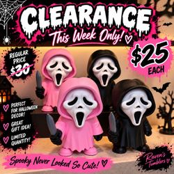 Ghostface Scream Figure Pink or Black bath and body works sope holder
