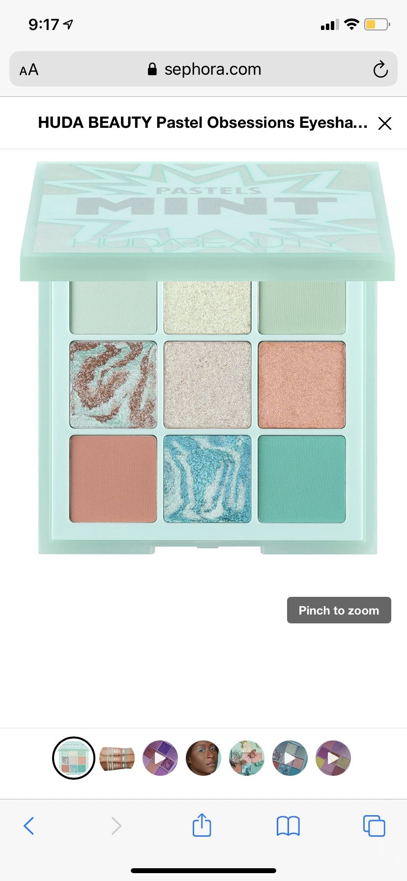 HUDA PASTEL EYESHADOW COLOR MINT
