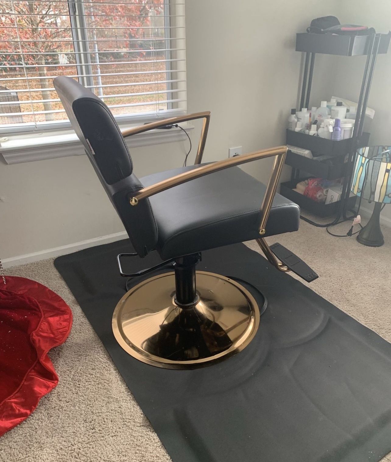Salon Chair (Black & Gold)