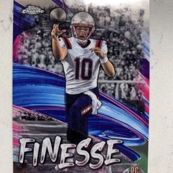 2024 Topps Chrome Finesse Drake Maye Rookie Card #F-2 RC New England