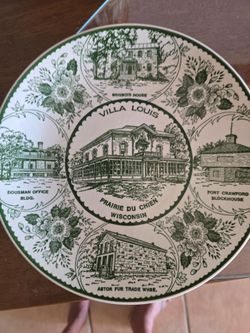 Villa Louis Prairie Du Chien Wisconsin Souvenir Plate
