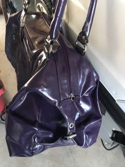 Purple Vinyl Tote Bag