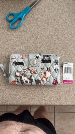 Vera Bradley RFID Turnlock Wallet – Dog Print