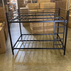 Full Bed, Full Bunkbed, Full Bunk Bed, Sturdy , Black 