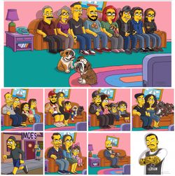 Custom Simpsons style cartoon