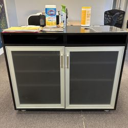 Office Cabinet With Frosted Glass Doors Free