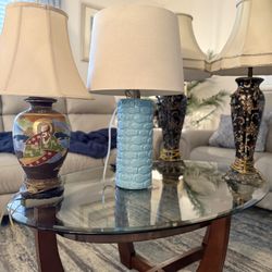 Four Table lamps 