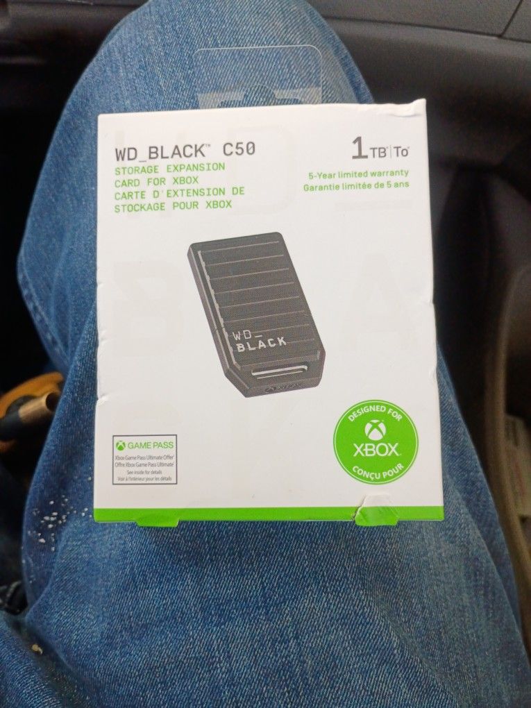 Brand New Western Digital Black C50 Storage Expansion Card For Xbox One Terabyte
