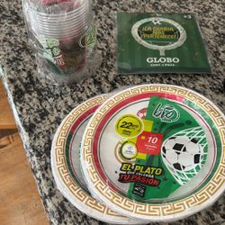 Mexico Ballon/cups/ Plates 