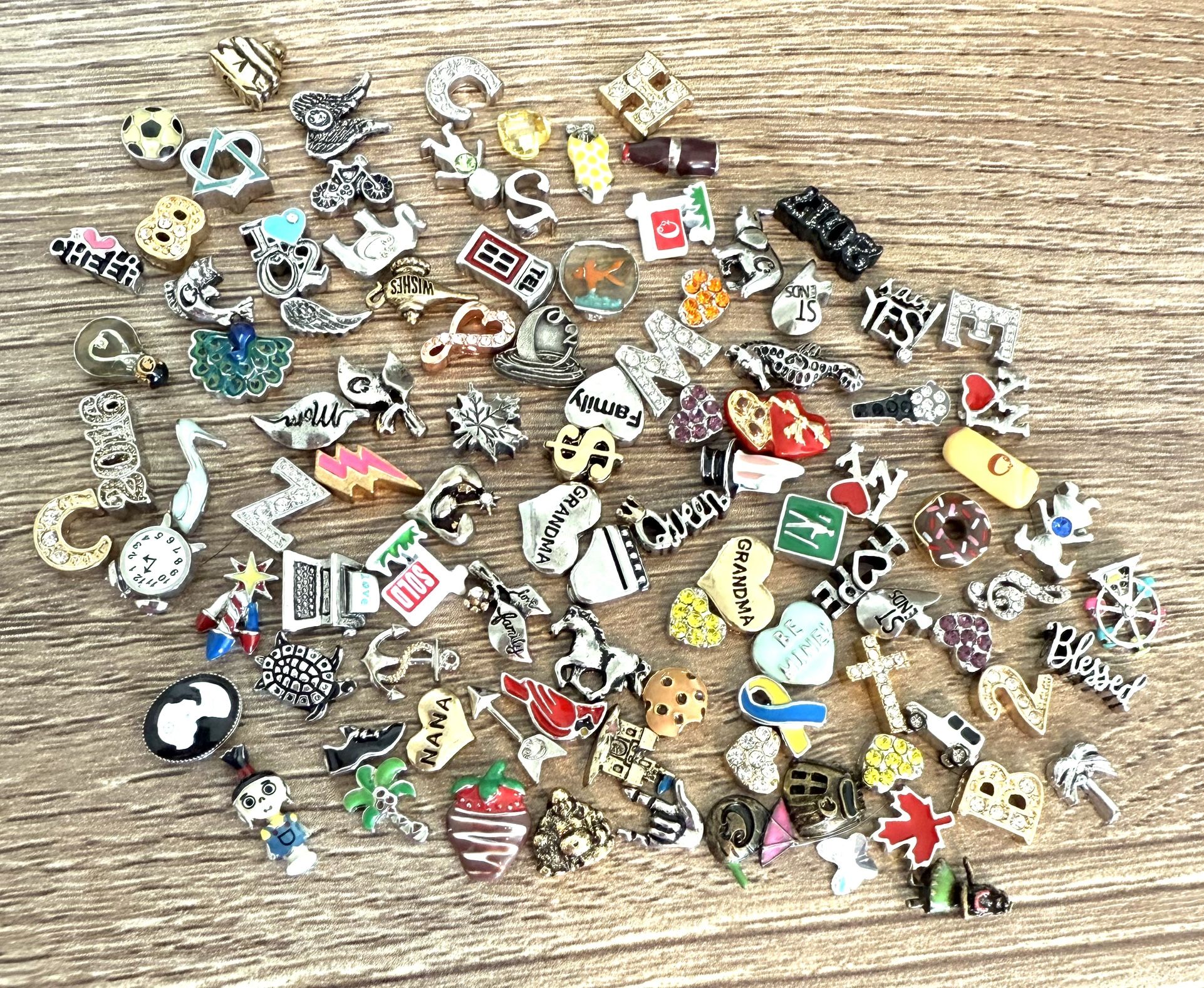 100 NEW Origami Owl Floating Charms Huge Lot Bundle Living Locket Mix Jewelry Lot #3
