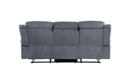 Zubaida Two Tone Gray Velvet 3PCS Recliner Living Room Set