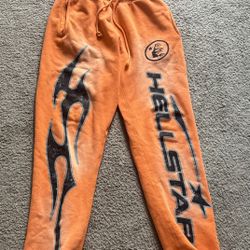 Hellstar Fire Orange Hoodie And Joggers Complete Set 