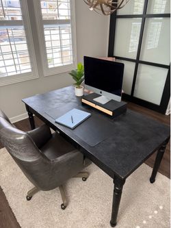 Black Desk & Executive Chair Set – Great Home Office Combo
