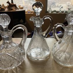Vintage Crystal Glass Bottles