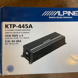 Alpine KTP 445A 4 Channel Car Amplifier Black