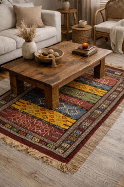 Kochan Kurdish Kilim Rug – Handwoven Flatweave Area Rug 4x6