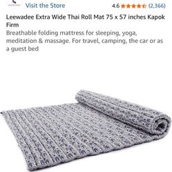 Queen Size Lewadee Thai Mat Floor Mattress Topper 100% Kapok