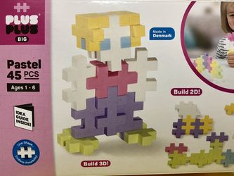 Big 45 piece pastel construction playset