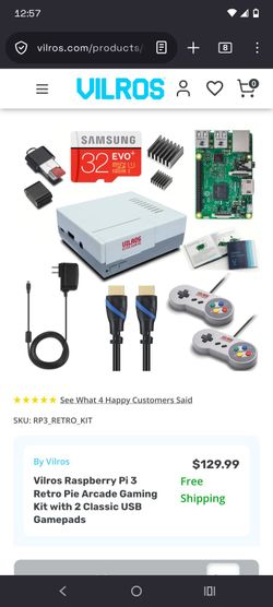 5 Total Kits Retro Pi Gaming Kit Raspberry Pi 3+ Education STEM Kits