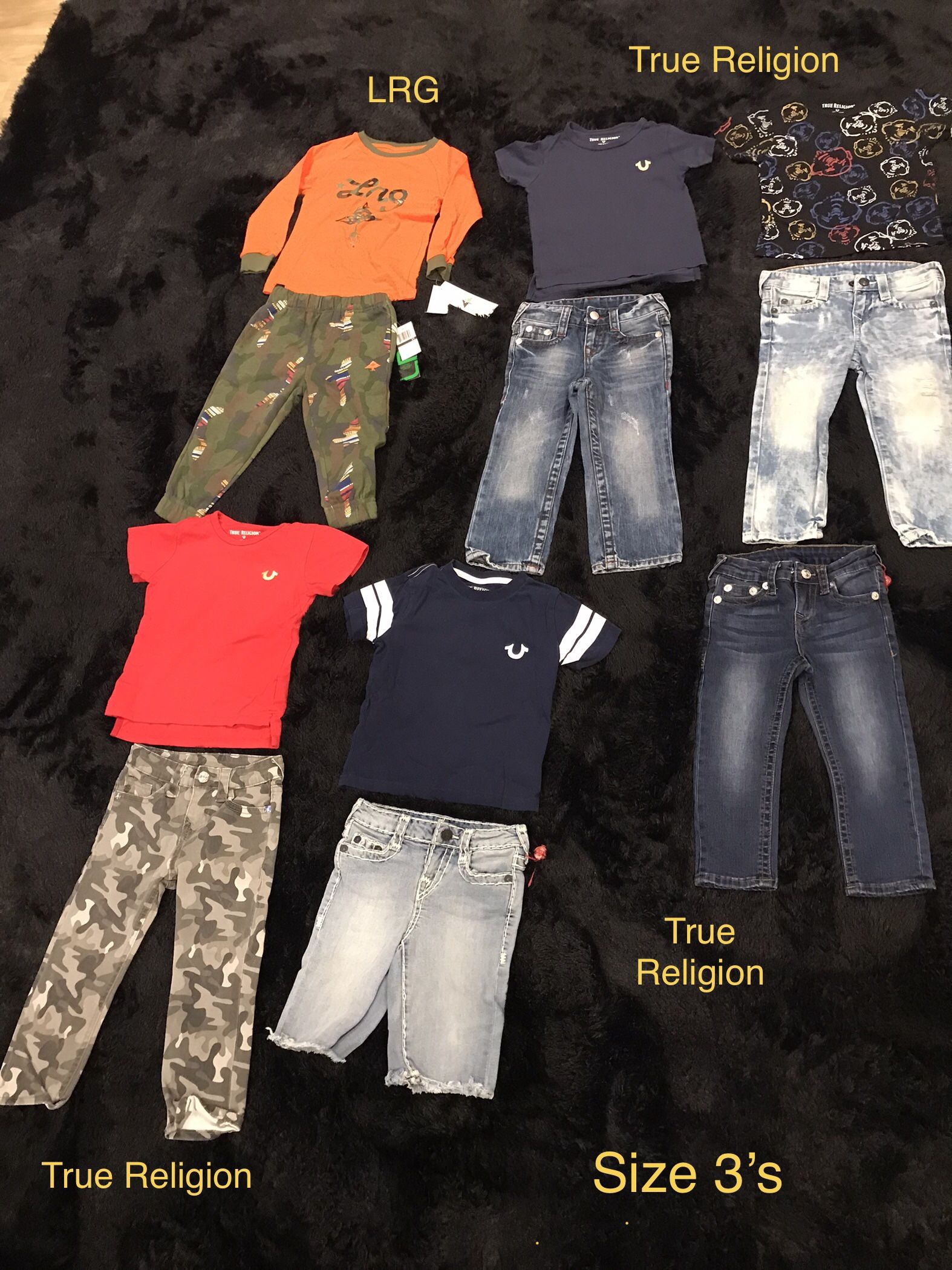 LRG & True Religion Clothing Size 3's (Located in Woonsocket, RI)