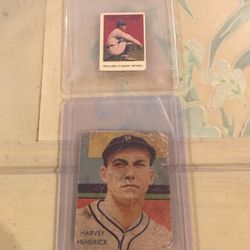 1934 Authentic Harvey Hendricks Baseball Cards