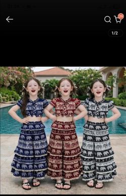 New dress for little girl 7 to 10 years.
Brown color