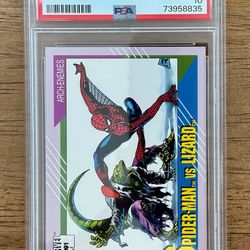 1991 Marvel Universe Spider Man vs Lizard #112 Arch-Enemies PSA 10 LOW POP