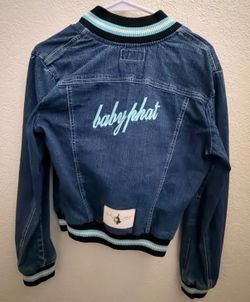 Vintage Baby Phat Denim Bomber Jacket Size Small