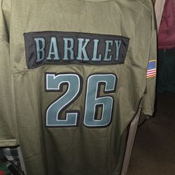 Barkley Army Green Stitched Jerseys 