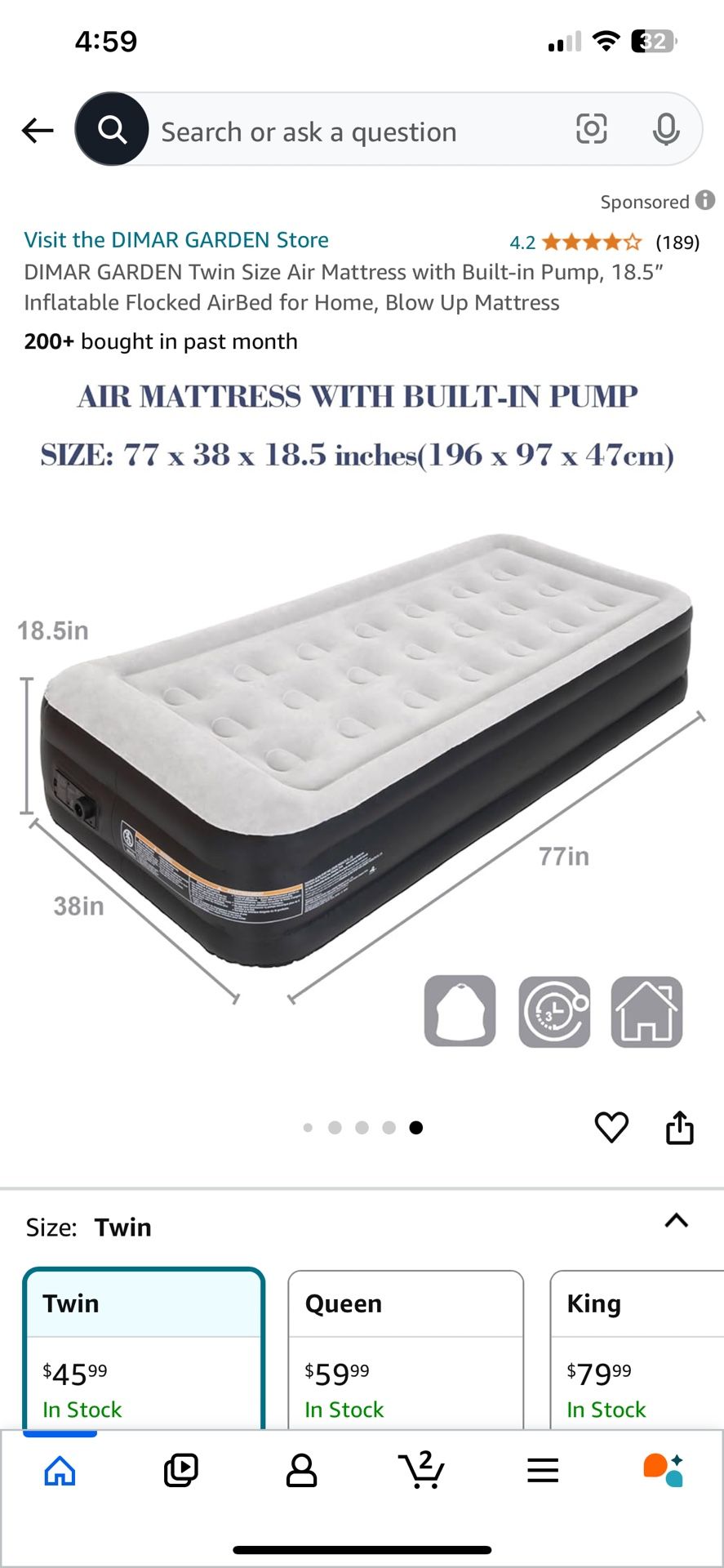 Air Mattress With Internal Pump