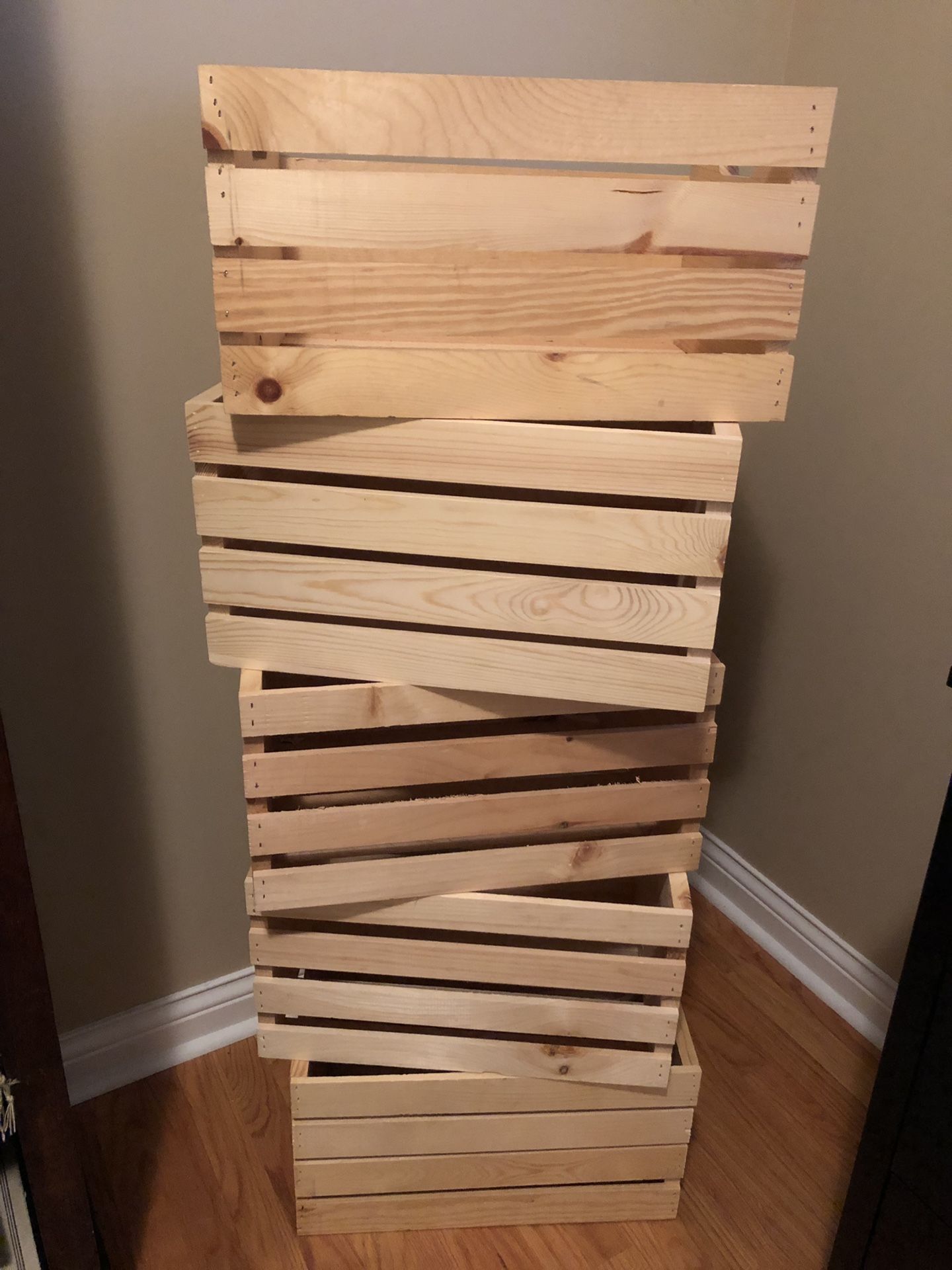 5 wooden Crates