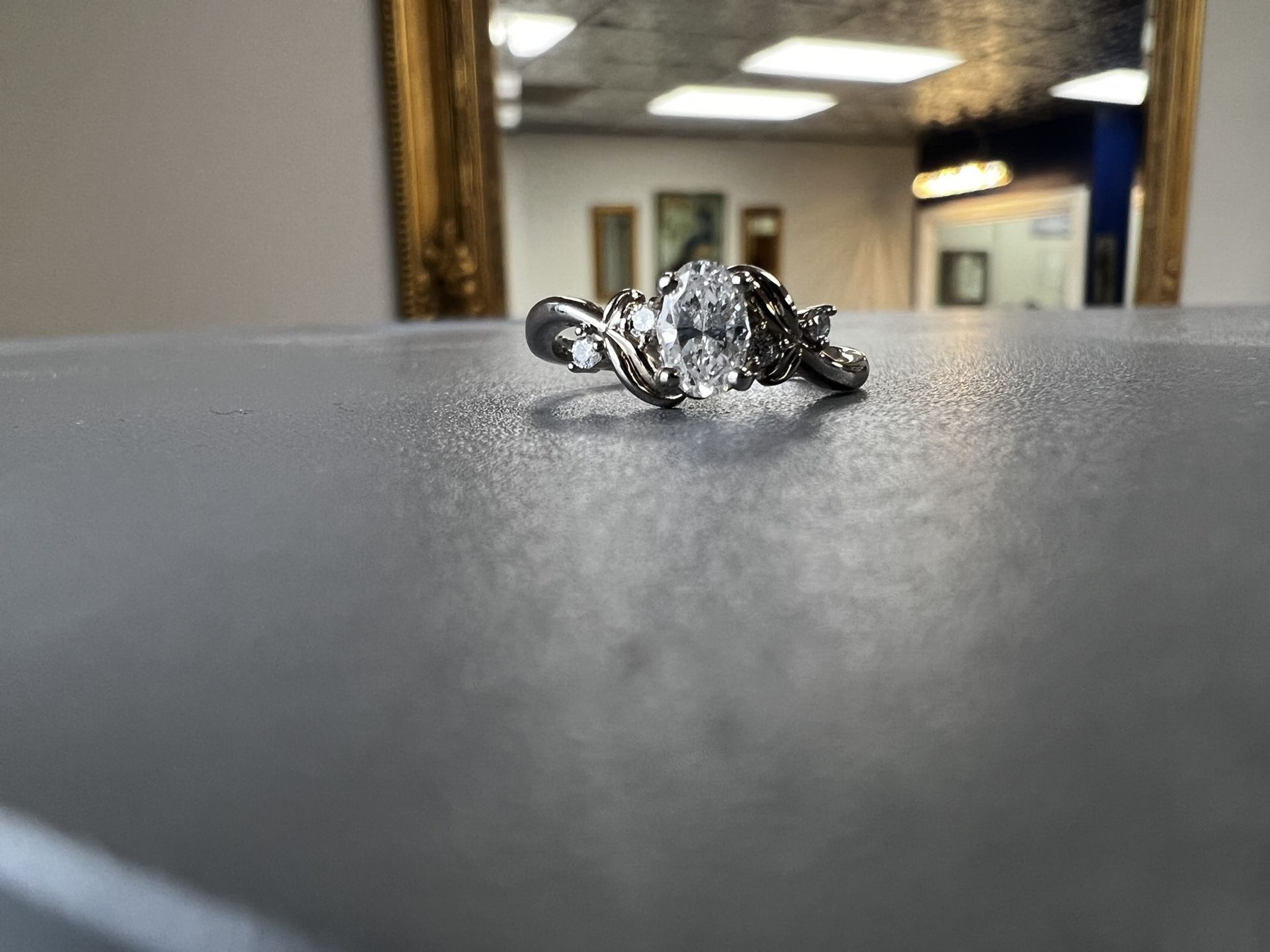 14K 0.50 Carat Oval Diamond Ring