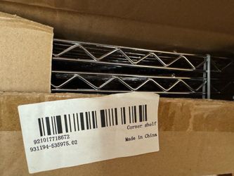 Brand New Unused 4-Tier Metal Corner Shelf / Storage Rack (Open Box）
