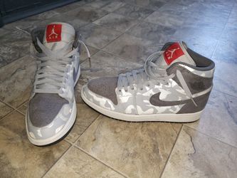 Jordan 1 camo 3 wolf grey Size 8 1/2