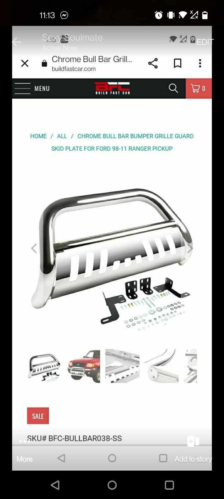 Brand NEW 98-11 Ford ranger 3" chrome bull bar front bumper grill guard