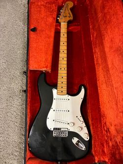 Fender 1975 Original Hardtail Stratocaster ( Custom Color Black) Naturally Reliced