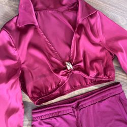 Women’s Burgundy Top And Pants By Shaneen Size Small Brand New!