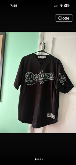 Majestic Black Los Angeles Dodgers Button-Up Jersey