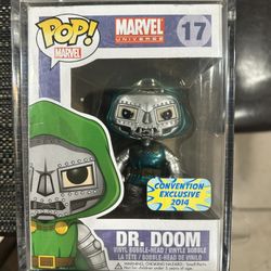 Funko Pop! Marvel Universe Dr. Doom #17 Metallic Con Exclusive 2014