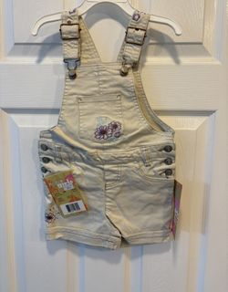 Brand New Girls kids size 4 floral Overalls - clothes - Simi Valley