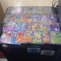 Pokémon Bulk 33 Cards Vs Ex Vmax Cards Near Mint Condition All Top Loaded 