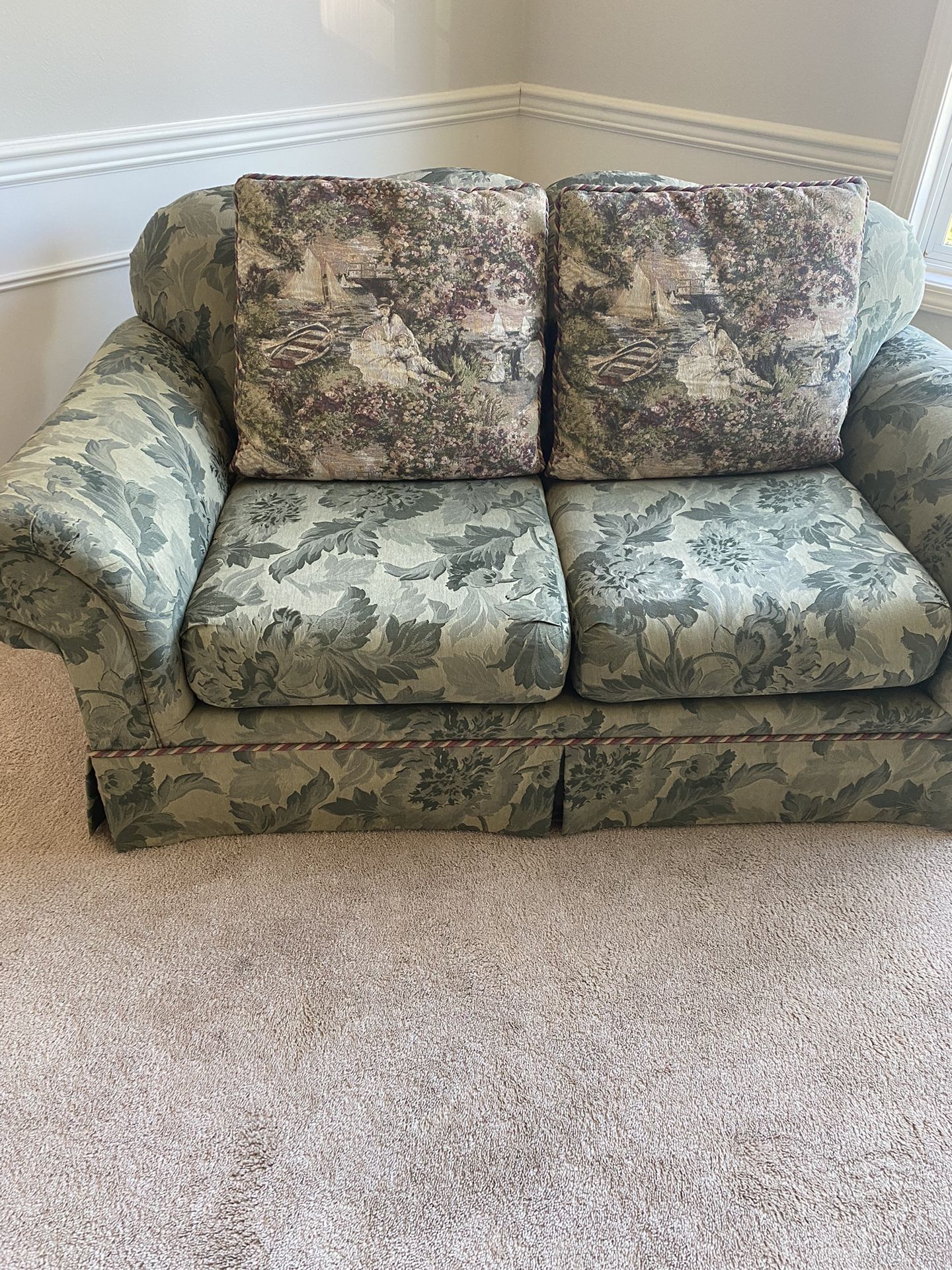 Sofa And Loveseat With Pillows