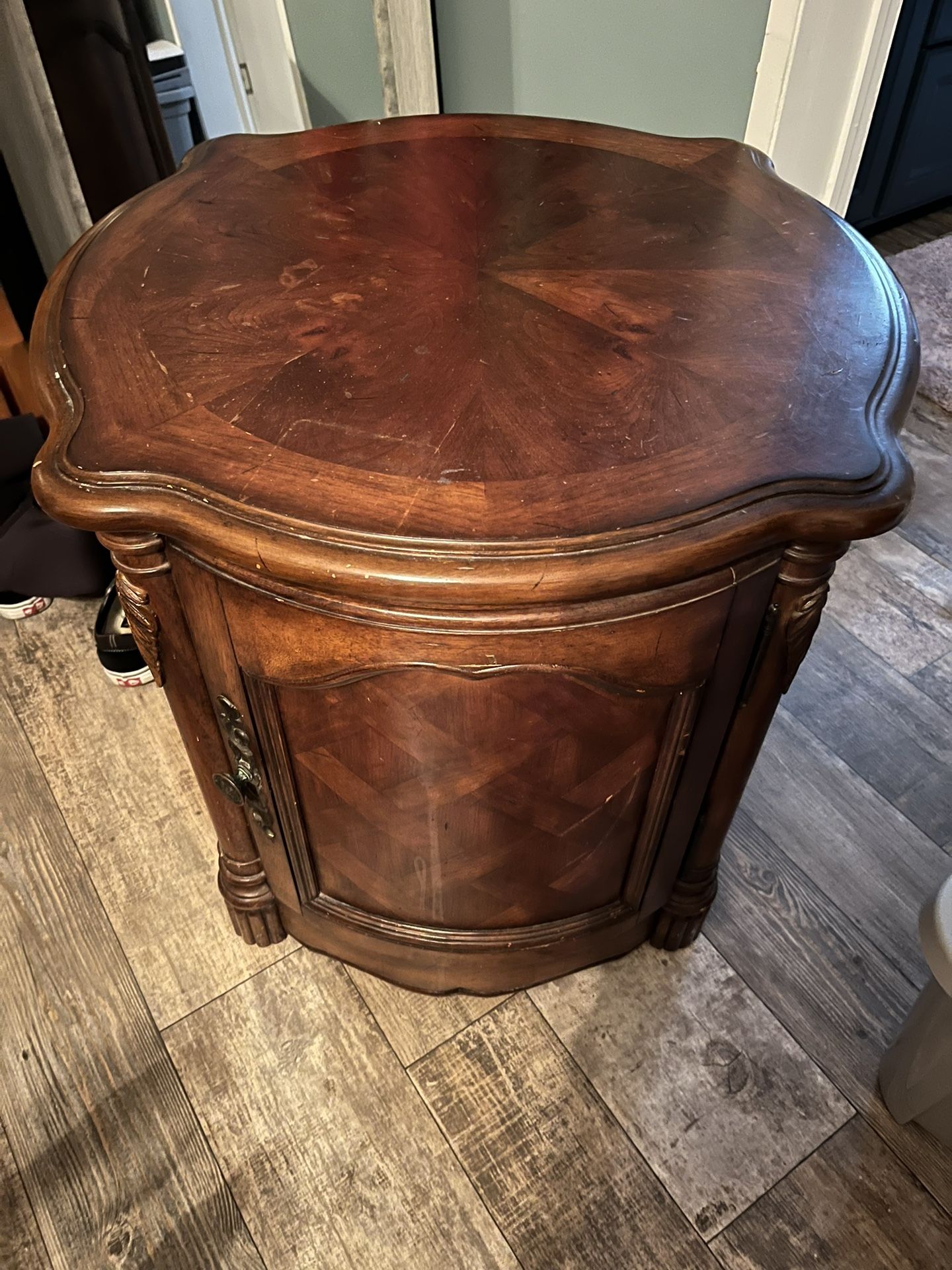2 Hardwood Cabinets