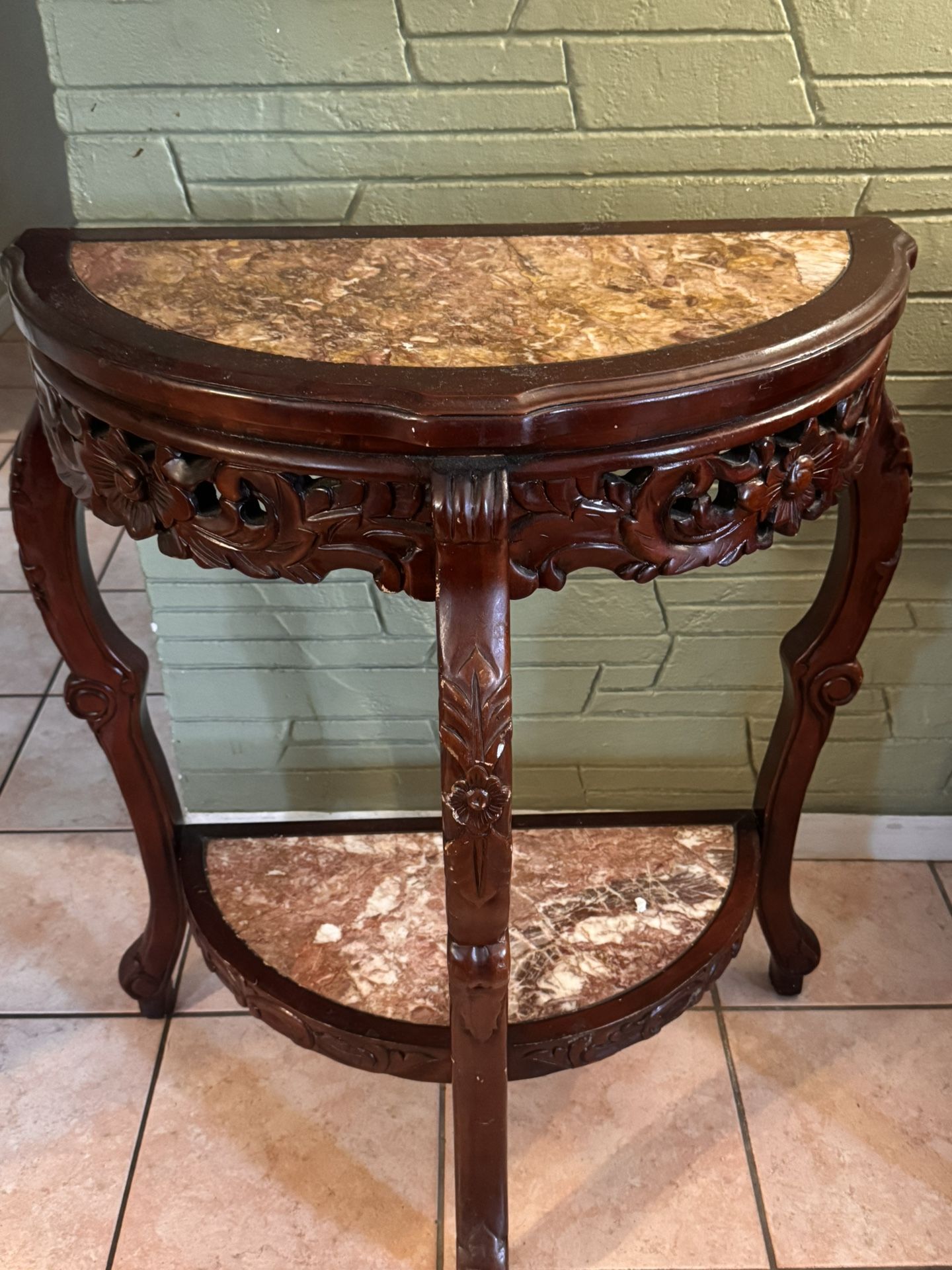 Rosewood Marble Table