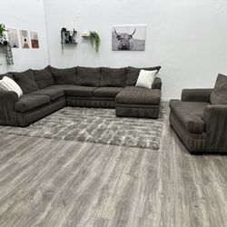 Grey Sectional Couch - Free Delivery 