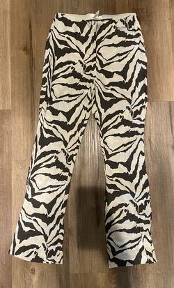 H&M zebra print pants