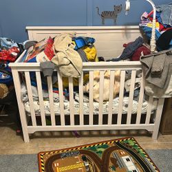 Baby Crib And Clothes For Sale