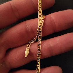14k Solid Yellow Gold Anklet 